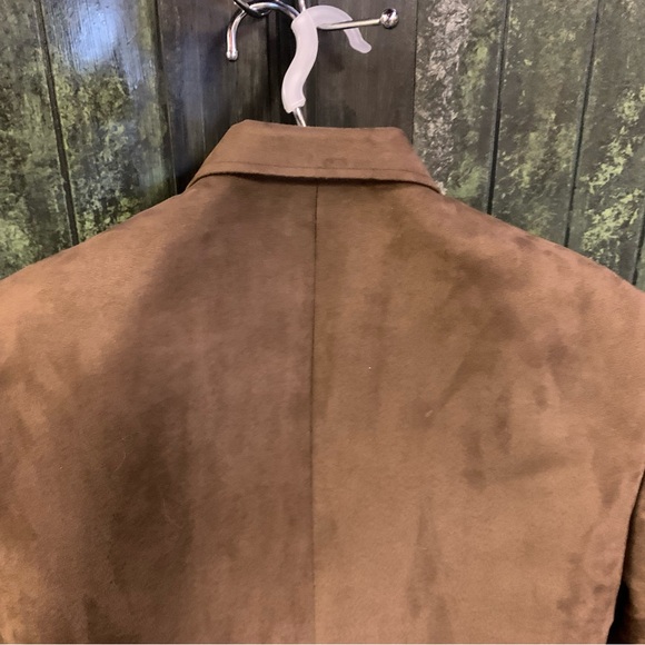 Men's Tan Chaps 42R Faux Suede Blazer - Picture 11 of 11